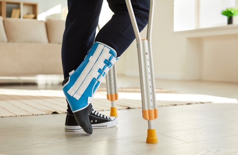 Person injured after a slip and fall accident